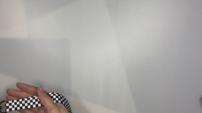 Checkered Lanyard - Black/White
