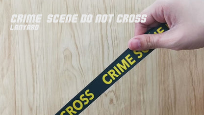 Crime Scene Do Not Cross Lanyard - Black