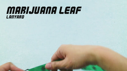 Marijuana Lanyard - Green/Black Reversible