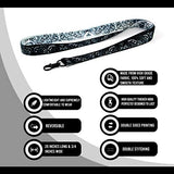 Bandana Paisley Lanyard - Black/White