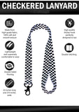 Checkered Lanyard - Black/White