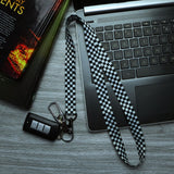 Checkered Lanyard - Black/White