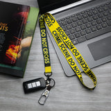 Crime Scene Do Not Cross Lanyard - Black/Yellow Reversible