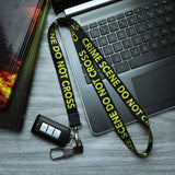 Crime Scene Do Not Cross Lanyard - Black