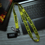 Crime Scene Do Not Cross Lanyard - Yellow