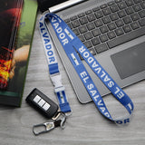 El Salvador Lanyard - Reversible Blue/White