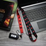 Marijuana Lanyard - Red/Black Reversible