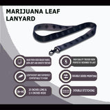 Marijuana Lanyard - Gray/Black Reversible