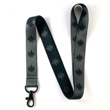 Marijuana Lanyard - Gray/Black Reversible