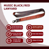 Music Lanyard - Red/Black