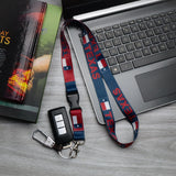 Texas Lanyard - Red/Blue Reversible