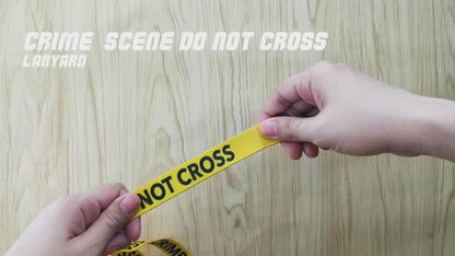 Crime Scene Do Not Cross Lanyard - Yellow