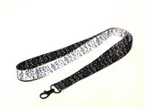 Music Lanyard - Black/White