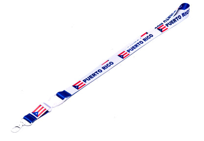 Puerto Rico Lanyard - Blue/White