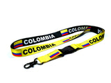 Lanyard - Colombia Flag Reversible Black Yellow Lanyard