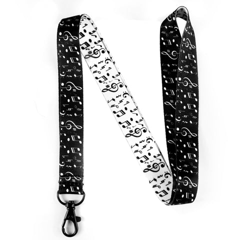 Lanyard - Musical Notes Reversible Lanyard