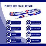 Lanyard - Puerto Rico Blue White Lanyard