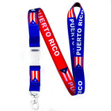 Lanyard - Puerto Rico Red Blue Lanyard