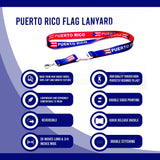 Lanyard - Puerto Rico Red Blue Lanyard