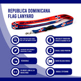 Lanyard - Republica Dominicana Flag Reversible Blue Red Lanyard