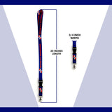 Lanyard - Republica Dominicana Flag Reversible Blue Red Lanyard