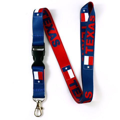 Lanyard - Texas Flag Reversible Blue Red Lanyard