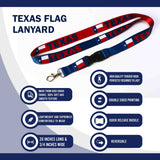 Lanyard - Texas Flag Reversible Blue Red Lanyard