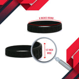 Wristband - F Cancer Pack Of 10 Silicone Black On Black Wristband